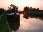 Our Canal boat at Sunset