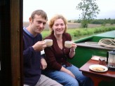 Hayley and Asher on Canal Boat