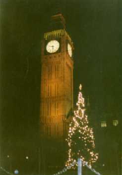 Big Ben and Xmas Tree @ night